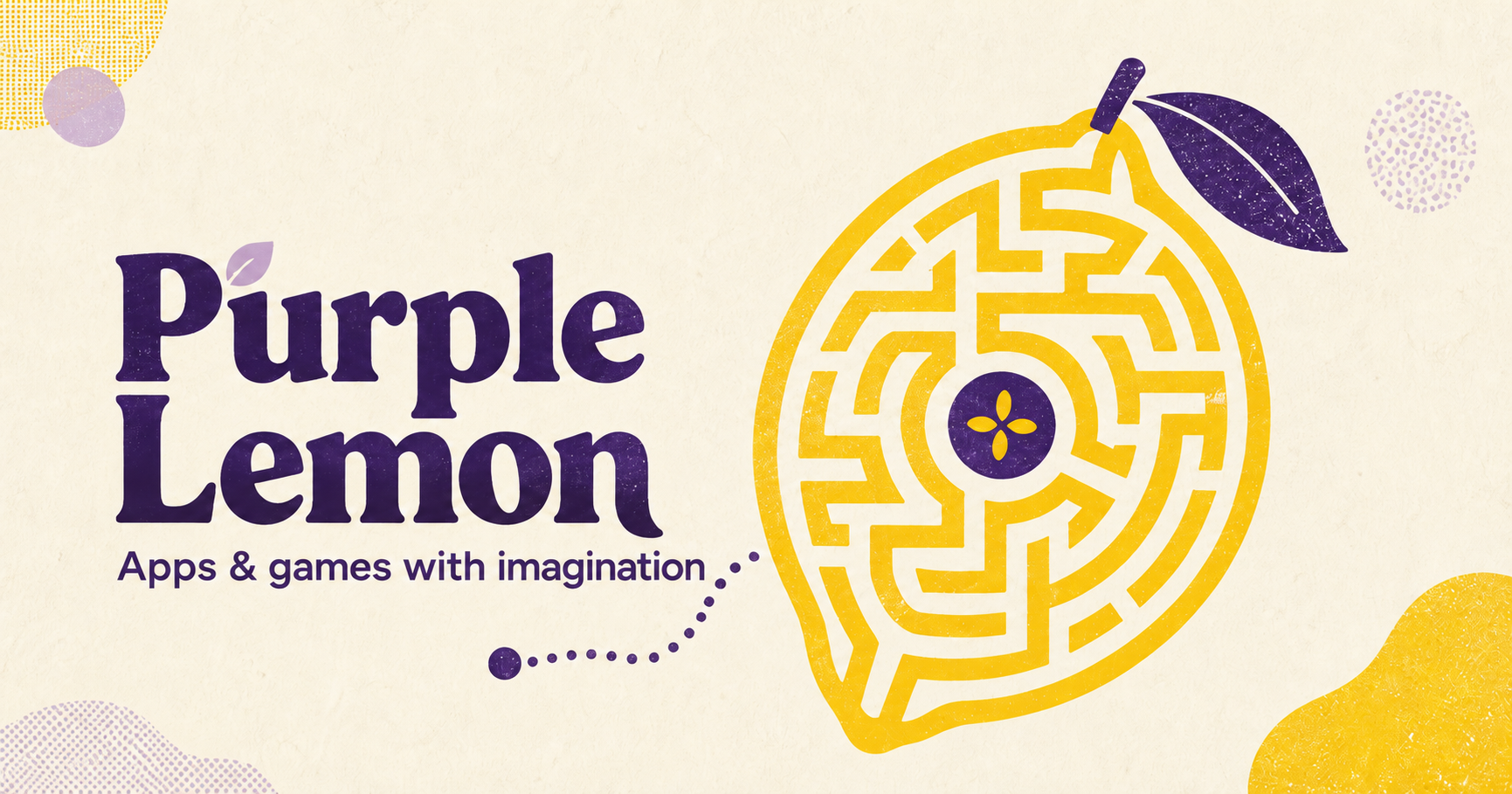 Purple Lemon — a lemon maze in aubergine and yellow